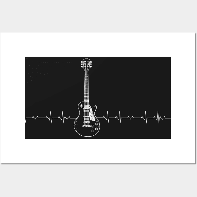 Guitar HeartBeat Wall Art by captainmood